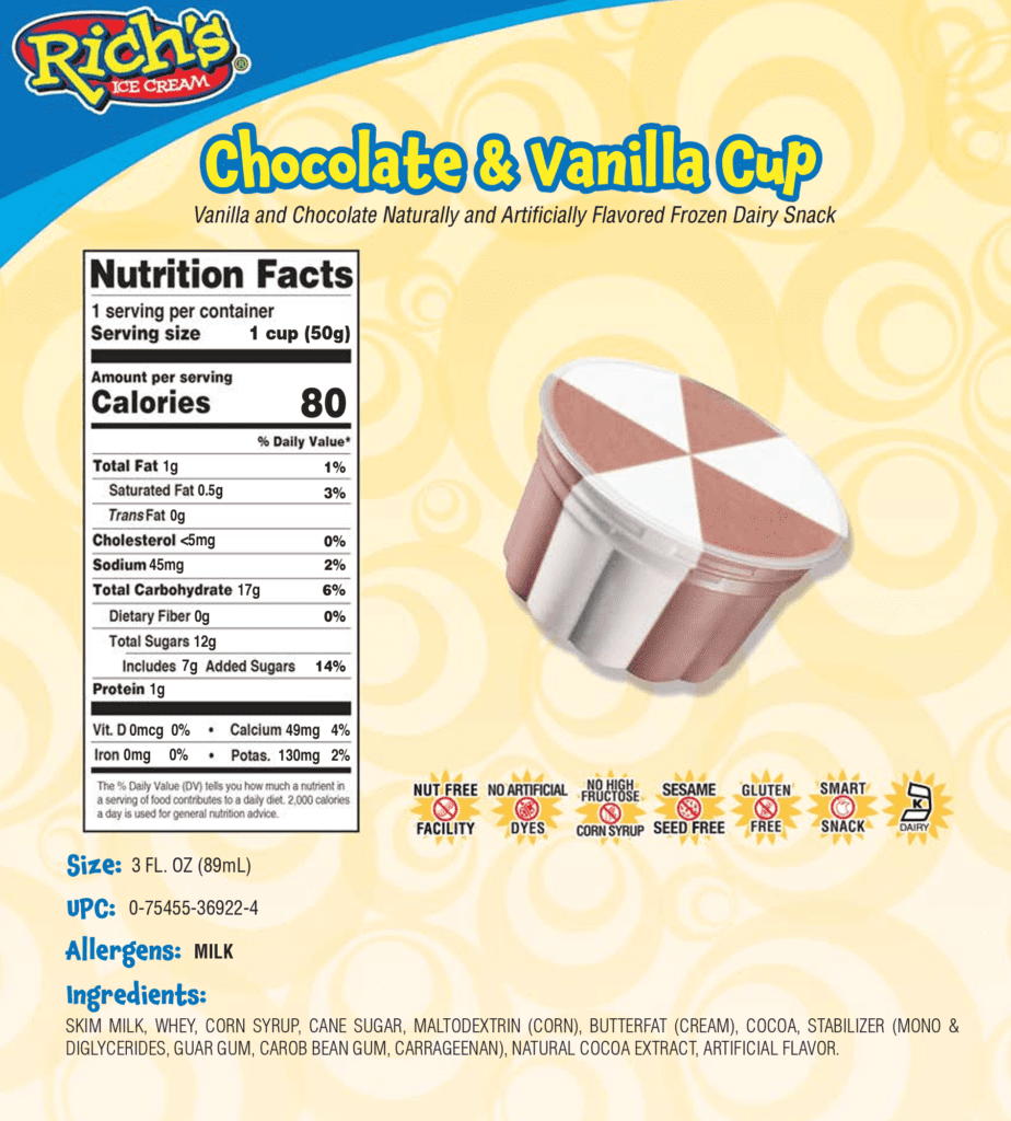 Dixie Cups Van/Choc 24/PK Marina Ice Cream Orders
